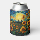 ゴッホのひまわりの絵 缶クーラー (缶裏面)