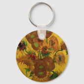 ゴッホのひまわりの花瓶 キーホルダー (裏面)