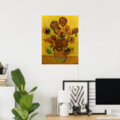 ゴッホのひまわりの花瓶 ポスター (ホームオフィス)