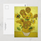 ゴッホのひまわりの花瓶 ポストカード (正面/裏面)