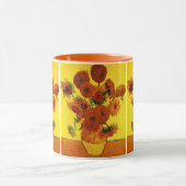 ゴッホのひまわりの花瓶 マグカップ (中央)