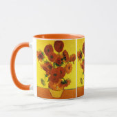 ゴッホのひまわりの花瓶 マグカップ (左)