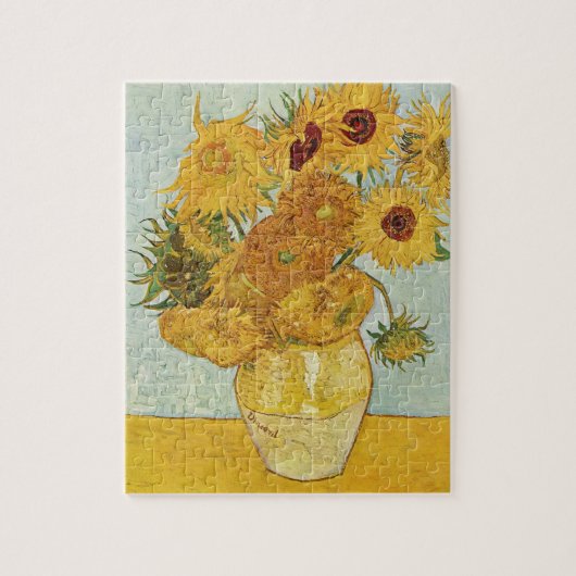 ゴッホのひまわりの花瓶 静物画 ジグソーパズル (縦)