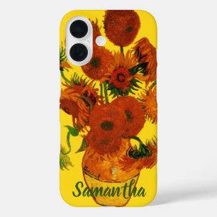 ゴッホのひまわりの花瓶 iPhone 16ケース