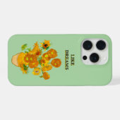 ゴッホのひまわり風景のスマホケース iPhoneケース (裏面横)
