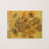 ゴッホのひまわり15本の花瓶 ジグソーパズル (横)