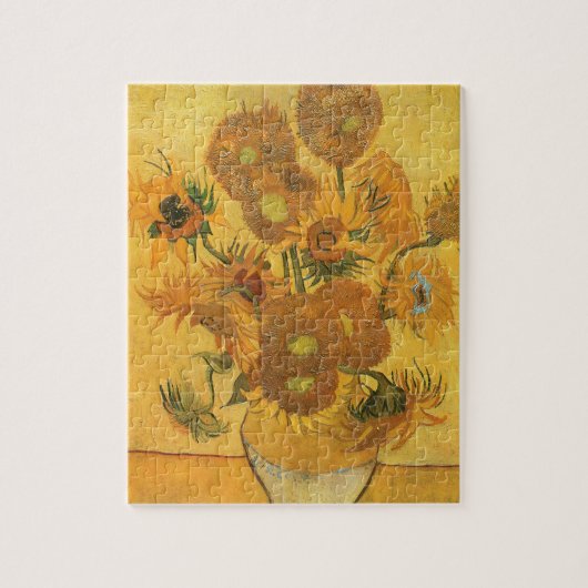 ゴッホのひまわり15本の花瓶 ジグソーパズル (縦)