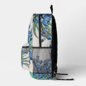 ゴッホのアイリスと静物画の花瓶 プリントバックパック (右)