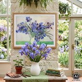 ゴッホのアイリスと静物画の花瓶 ポスター