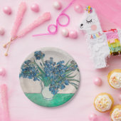 ゴッホのアイリス花瓶絵画 印象派 ペーパープレート (パーティー)