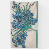 ゴッホのアイリス花瓶絵画 印象派 横断幕 (縦)