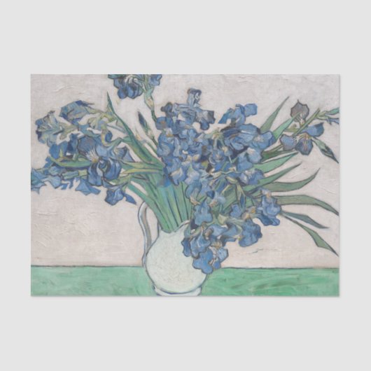 ゴッホのアイリス花瓶絵画 印象派 薄葉紙 (正面)