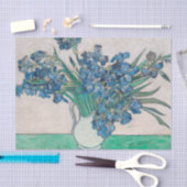 ゴッホのアイリス花瓶絵画 印象派 薄葉紙 (クラフト)