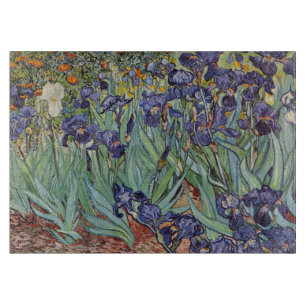 ゴッホのアイリス　印象派の絵画 カッティングボード