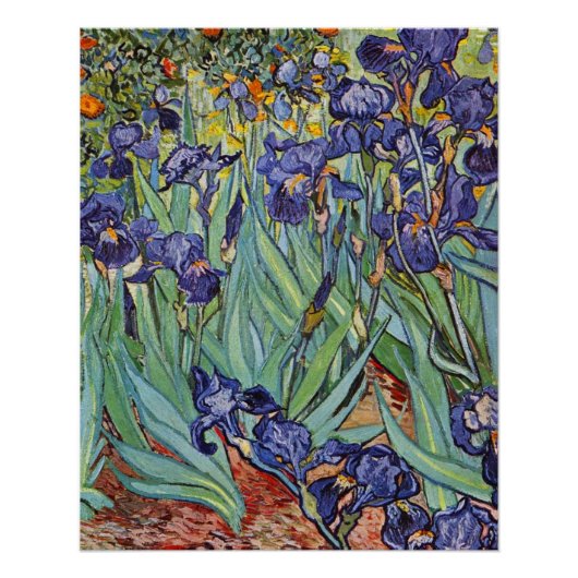ゴッホのアイリス 印象派の絵画 ポスター (正面)