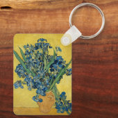 ゴッホのアイリス - 堂々たる青と黄色の芸術 キーホルダー (裏面)