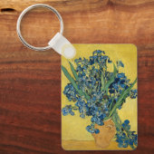 ゴッホのアイリス - 堂々たる青と黄色の芸術 キーホルダー (正面)
