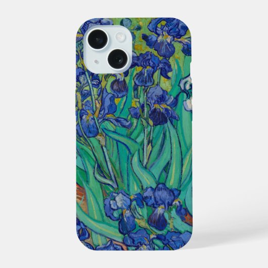 ゴッホのアイリス iPhone 15ケース (裏面)