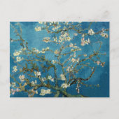 ゴッホのアーモンドの花のヴィンテージの花の青 ポストカード (正面)