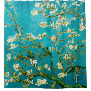 ゴッホのアーモンドの花の木のシャワー・カーテン シャワーカーテン