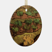 ゴッホのオリーブの木と丘陵 セラミックオーナメント (右)