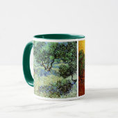 ゴッホのオリーブの木の2つの異なるヴィンテージアート マグカップ (正面左)