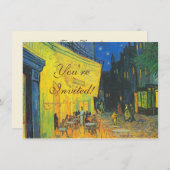 ゴッホのカフェテラス フランスの通り景色 招待状 (正面/裏面)