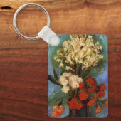 ゴッホのカーネーションの花瓶 キーホルダー (正面)