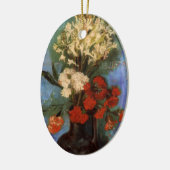 ゴッホのカーネーションの花瓶 セラミックオーナメント (左)