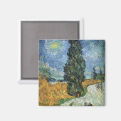 ゴッホのサイプレス通り印象派 マグネット (正面/裏面)