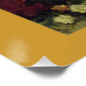 ゴッホのシャクヤクの花の花の平和愛芸術色 ポスター (コーナー)