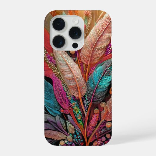 ゴッホのチューリップ、深紫色の幻想的な庭園 iPhoneケース (裏面)