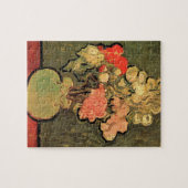 ゴッホのバラのハスの花瓶 ジグソーパズル (横)