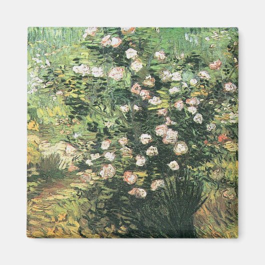 ゴッホのバラの花 マグネット (正面)