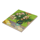 ゴッホのビンテージ画 風の満開の花と蔦 タイル (側面)