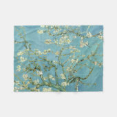 ゴッホのファインアートによるアーモンドの花 フリースブランケット (正面(横))