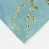 ゴッホのファインアートによるアーモンドの花 フリースブランケット (角)