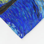 ゴッホのファインアートによる星明かりの夜 フリースブランケット (角)