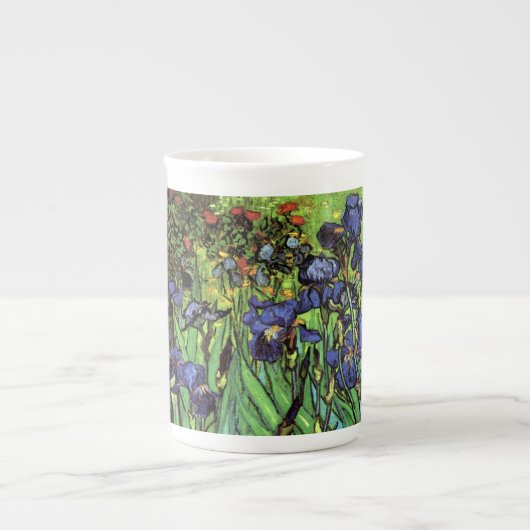 ゴッホのファインアートの中国のマグによるアイリス ボーンチャイナマグカップ (正面)