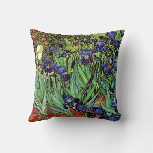 ゴッホのファインアートの枕によるアイリス クッション (裏面)