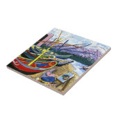 ゴッホのボート タイル (側面)