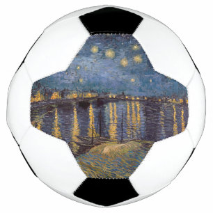 『ゴッホのル・ローヌ河の星降る夜』 サッカーボール