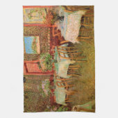 ゴッホのレストラン内部 キッチンタオル (縦)