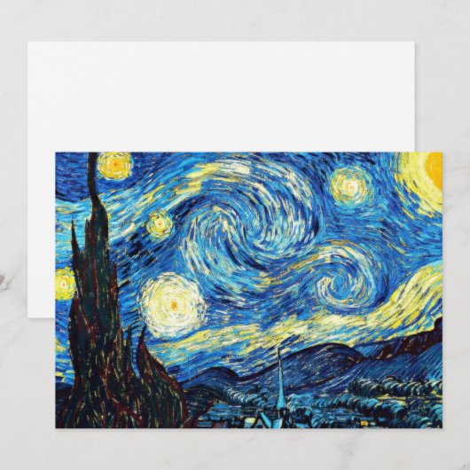 ゴッホの作品「星月夜」 (正面/裏面)