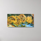 ゴッホの切り取られた4つのひまわり キャンバスプリント (正面)