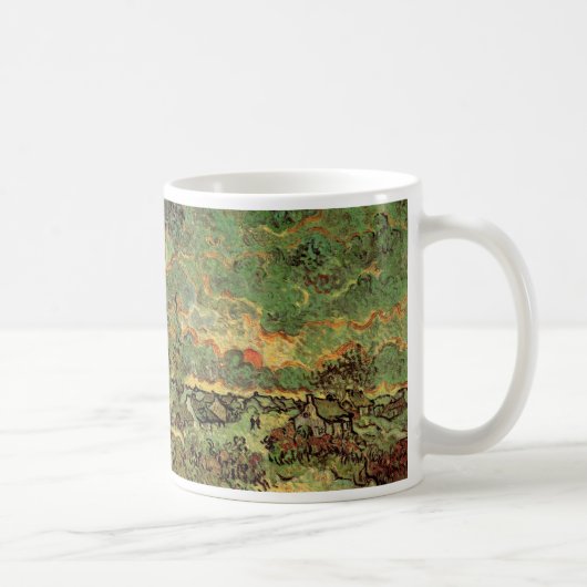 ゴッホの別荘と糸杉 北の追憶 コーヒーマグカップ (右)