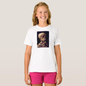 ゴッホの喫煙のスカル Tシャツ (正面フル)