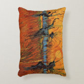 ゴッホの夕焼けの柳 アクセントクッション (正面(垂直))