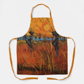 ゴッホの夕焼けの柳 エプロン (正面)
