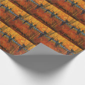 ゴッホの夕焼けの柳 ラッピングペーパー (角)